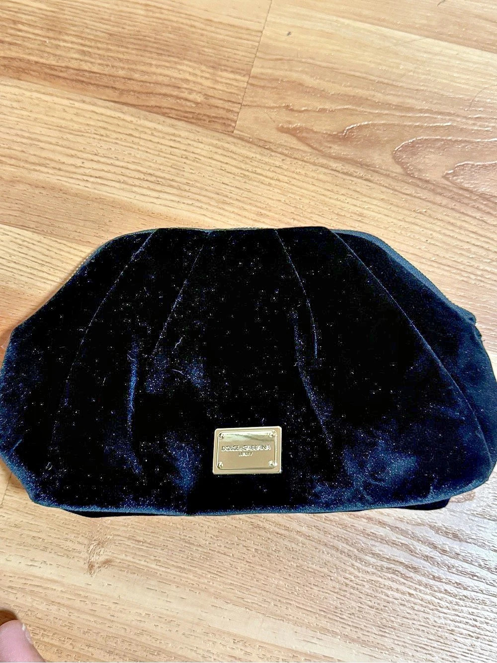 Dolce & Gabbana Beauty Black Velvet Cosmetic Pouch